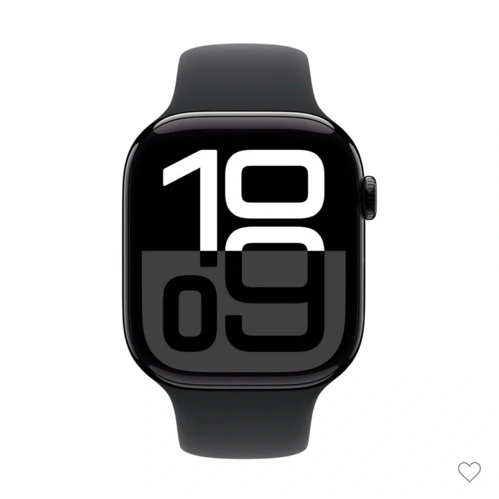 Apple 46mm Black Silicone Sport Band
